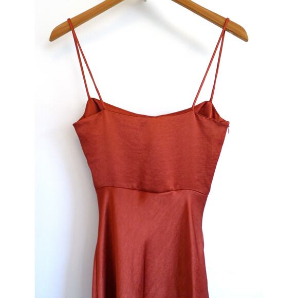BEC + BRIDGE Nadia Maxi Slip Slit Dress Auburn Rust Anthropologie 2 NWT $330 - Picture 11 of 15